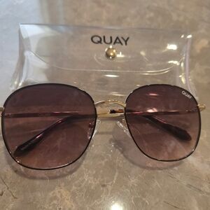 Quay Australia Gold Frame with Purple Lenses Sunglasses